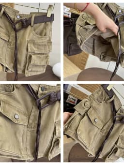 Women Brown Cargo Skirt 2000s Vintage Harajuku Gyaru High Waist Oversize Skirt Korean Style Y2k A-line Shorts Skirts Summe 2026