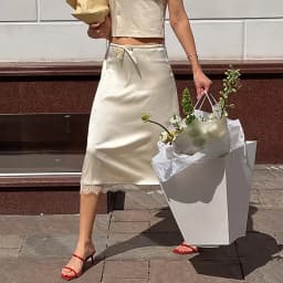 Y2K Lace Up Skirt Women Summer Lace Design Stylish Elegant Versatile European American Commuting