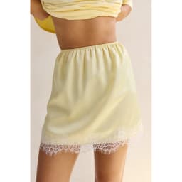 Women Vintage Chic y2k Aesthetic Satin Mini Skirts Lace Trim Patchwork Low Waist Half Slips Skirts Underskirts Streetwear
