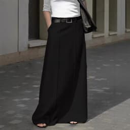 Women's Skirts 2025 New Spring Summer Fashion Black White Color Loose High Waist Casual Office Long Skirt