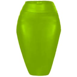 Women's Shiny Metallic Pencil Midi Skirt, Stretchy Coated Spandex, Office Ladies, Gothic Sheath, High Street, Elegant