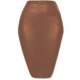 Women's Shiny Metallic Pencil Midi Skirt, Stretchy Coated Spandex, Office Ladies, Gothic Sheath, High Street, Elegant