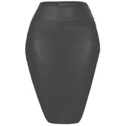 Women's Shiny Metallic Pencil Midi Skirt, Stretchy Coated Spandex, Office Ladies, Gothic Sheath, High Street, Elegant