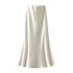Women Summer Satin Long Skirt 2025 Trendy Elegant High Waist Solid Color Luxury Faldas