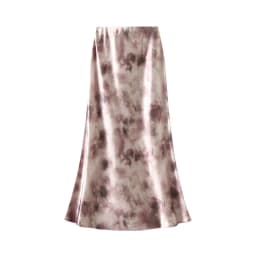 New In Chinese Style Ink Print Satin Long Skirts Women's 2025 Spring Summer Elegant High Waist Faldas