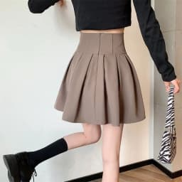 Lucyever Fashion Women Zipper High Waist Mini Skirt Korean Style Anti-Glare Pleated Skirt Female Show Leg Length A-Line Skirts