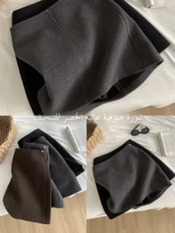 Thickened Woolen Skirt Women's Fashion Slim Fit Wrap High Waist A-Line Short Skirt Autumn Winter Casual Style City Commute
