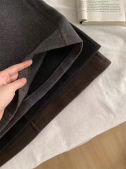 Thickened Woolen Skirt Women's Fashion Slim Fit Wrap High Waist A-Line Short Skirt Autumn Winter Casual Style City Commute