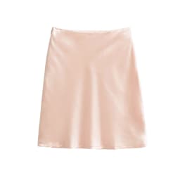 Modern High Waist Asymmetrical Acetate Satin Half Skirt for Women Side Hidden Zipper Short Skirt Elegant A-Line Silhouette