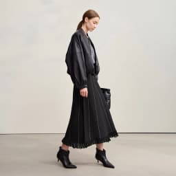 Amii Women's Skirt 2026 Winter New Knitting Striped Tassel A-Line Skirts For Women Versatile Loose Clothing Ladies 12544168