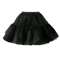 Women 25/35/45cm Skirt 1950s Bubble Skirt Double Layer Pleated Ruffled Petticoat Underskirt for Costume Party