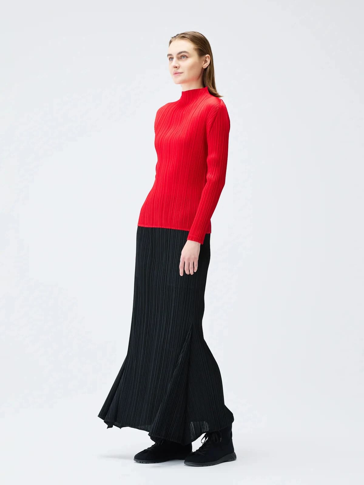 Miyake Pleated Hem Fishtail Flares Skirt