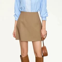 Women Simple Casual Shorts Skirts Korean High Waist Office Lady Commuting Straight A Line Skirts Solid All Match Female Skirts