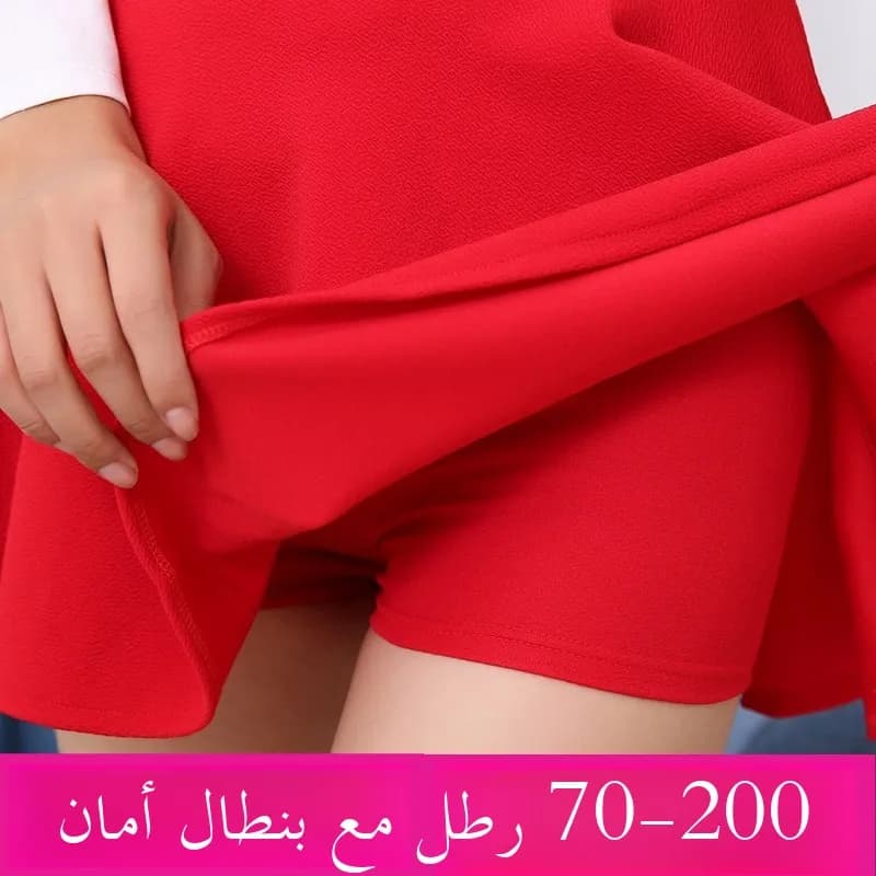 plus Size Summer Short Skirt for Square Dance And Sailor Dance High Waist A-Line Pleated Skirt Style Color Polyes...
