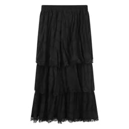 womens 2024 Fashion Korean Women New White Black Long Crochet Lace Skirt Summer High Elastic Waist Low Ruffle Pleated Skirts