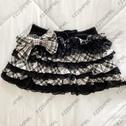 Fashion Subculture Unique Y2K Dress Bowknot Harajuku Gothic Lace Mini Skirt Streetwear Punk Spicy Girls Low Rise Skirts Hip Hop