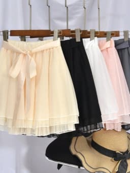 A-Line Skirt Women's Summer New Sle Chiffon Se Pants Small Size Trendy f Skirt High Waist Sweet Fairy Skirt