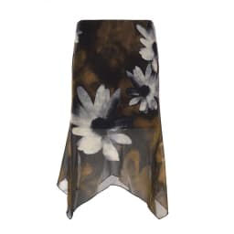 MEXZT Vintage Floral Midi Skirt Women Y2K Harajuku Mesh Asymmetrical Skirts Summer Sexy Gyaru Grunge Design A Line Faldas New