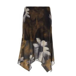 MEXZT Vintage Floral Midi Skirt Women Y2K Harajuku Mesh Asymmetrical Skirts Summer Sexy Gyaru Grunge Design A Line Faldas New