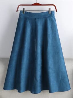 REALEFT New 2025 Autumn Winter Women Suede Midi Skirts High Waist Multi Color Elegant A-Line Skirts Umbrella Ladies Skirt Female