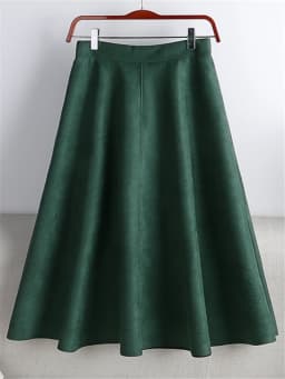 REALEFT New 2025 Autumn Winter Women Suede Midi Skirts High Waist Multi Color Elegant A-Line Skirts Umbrella Ladies Skirt Female