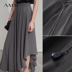 AMII Minimalist Office Lady Skirts Women 2026 New Summer Solid Loose Asymmetric Large A-line Skirt Female Fashion 12542168