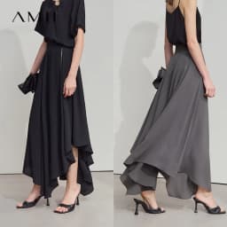 AMII Minimalist Office Lady Skirts Women 2026 New Summer Solid Loose Asymmetric Large A-line Skirt Female Fashion 12542168