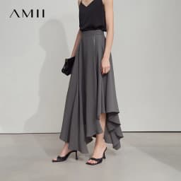 AMII Minimalist Office Lady Skirts Women 2026 New Summer Solid Loose Asymmetric Large A-line Skirt Female Fashion 12542168