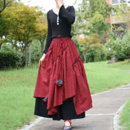 TIYIHAILEY-Women's Plaid Irregular Skirts, Long Maxi, Elastic Waist, Cotton Linen, Chinese Style, S-2XL, Autumn, New 2026