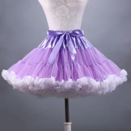 New Adult Short Tulle Pettiskirt Colorful Tutu Skirt Crinoline Jupon Saia for Women