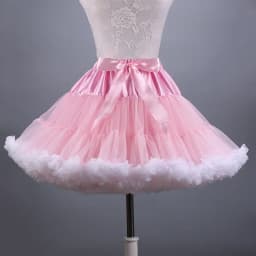 New Adult Short Tulle Pettiskirt Colorful Tutu Skirt Crinoline Jupon Saia for Women