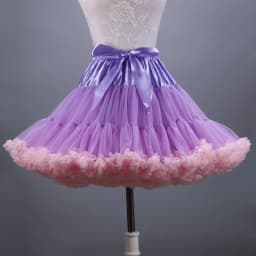 New Adult Short Tulle Pettiskirt Colorful Tutu Skirt Crinoline Jupon Saia for Women