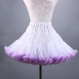 New Adult Short Tulle Pettiskirt Colorful Tutu Skirt Crinoline Jupon Saia for Women