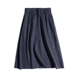 Women's Basical Cotton Linen Skirts Spring Summer Fashion Good Quality Simple Solid Color High Waist A-line Vintage Dress Female