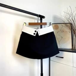 Elegant Striped Mini Skirt Women Fashion Patchwork Black Suit Skirts Summer Streetwear Korean High Waist Slim A Line Faldas New