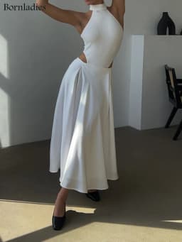 Bornladies Elegant Satin Loose Women Skirt 2025 High Waist Maxi Skirts Streetwear Classic Long Skirt Fashion Female Black Skirt