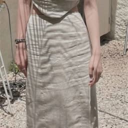 Limiguyue Cotton Linen Solid Skirt Women Design Elastic Waist Split Midi Skirts Spring Summer Straight Half Skirt Versatile 915P