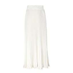 Fashion 2026 Spring Summer Women High Waist Polyester Solid Color Pleated Long Maxi Skirts Casual Women Clothing Outfits