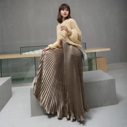 Fashion 2026 Spring Summer Women High Waist Polyester Solid Color Pleated Long Maxi Skirts Casual Women Clothing Outfits