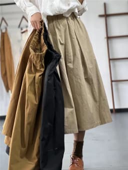 Limiguyue Vitnage A-line Midi Skirt Women Summer Literary Retro Cotton Skirt All Match Versatile Elastic Waist Loose Skirts E613