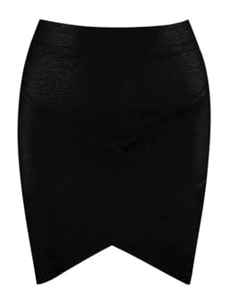 Wholesale Women Summer Skirt Sexy Black Silver Gold Bandage Skirt High Street Designer Skinny Party  Mini Pencil Skirts 45cm