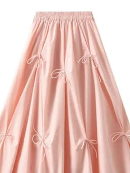 UCXQ Elegant Fashion Skirt Fairy Style All Match Patchwork Bow High Waist Vintage Umbrella Skirt Women 2025 Spring Summer 3A9515