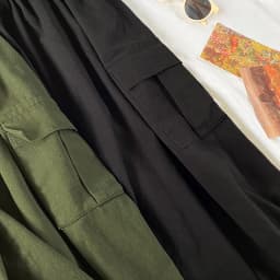 Harajuku Cargo Skirt Women Loose A-line Pocket Solid Midi Long Green Black Skirt Fashion Korean Hip Hop High Waist Streetwear