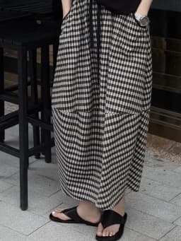 Aoaiiys Skirts Women Striped Plaid Spliced Casual Skirts Pockets Fashion Skirt 2026 Vintage Comfortable A-Line Skirt Summer New