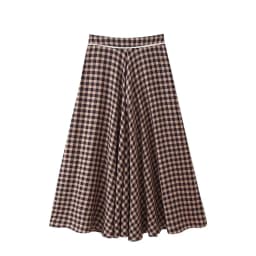 NLZGMSJ 2026 Spring Vintage Casual Chic Women Skirt Plaid Zipper Long A-Line Skirt New Fashion Holiday Female Long Skirt