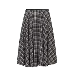 BSAY Loose Plaid Umbrella Skirt Women's clothing Autumn Winter Side Zip Chic Female High Waist Elegant A-line Long Skirts Mujer
