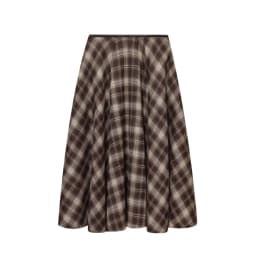 BSAY Loose Plaid Umbrella Skirt Women's clothing Autumn Winter Side Zip Chic Female High Waist Elegant A-line Long Skirts Mujer