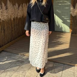 Talenza Summer Polka Dot Maxi Skirts Fashion Casual Contrast Loose Lace Skirts New High-Waisted Vintage Party Vacation Women's