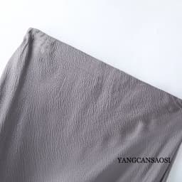 2026 Women's Summer New 100% Natural Mulberry Silk Pearl Satin Dark Grey Elegant Diagonal Cut Wrapped Hip Fishtail Skirt