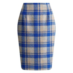 2025 Autumn and Winter Women's Plaid Hip Skirt Zipper Slim Wool Blend Fashion Office Pencil Skirts Midi Skirt